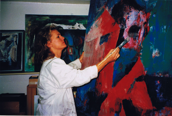 Photo: Sigrid Mertin im Atelier